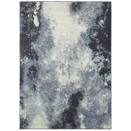 Oriental Weavers 6 Ft. 7 In. X 9 Ft. 6 In. Evolution Contemporary Area Rug, Navy E8000B200300ST